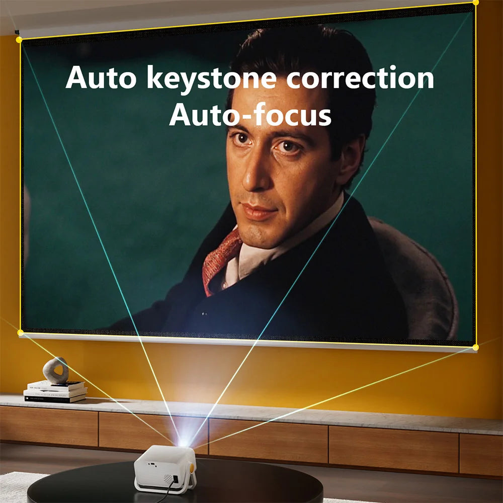 New V19 Home Projector Ultra HD for Bedroom Wall Projection 1080P Portable Mobile Cloud 4K Projector for Bedroom Living room