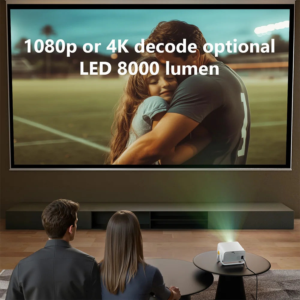 New V19 Home Projector Ultra HD for Bedroom Wall Projection 1080P Portable Mobile Cloud 4K Projector for Bedroom Living room