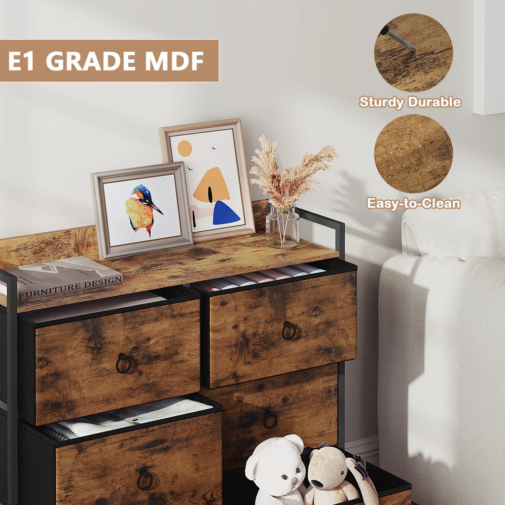 WOLTU Living Room Cabinet Chest of Drawers with 6 Fabric Drawers Storage Sideboard for Bedroom Hallway Home Organizer