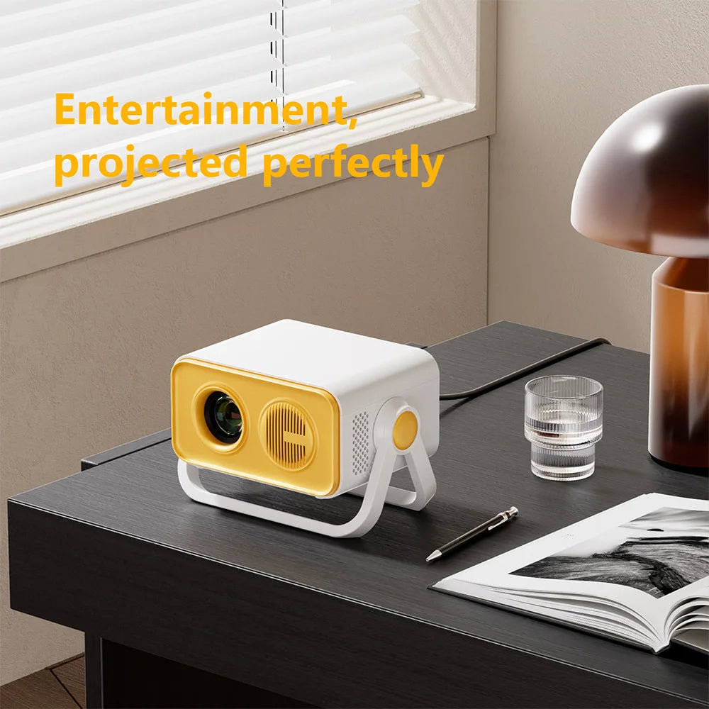 New V19 Home Projector Ultra HD for Bedroom Wall Projection 1080P Portable Mobile Cloud 4K Projector for Bedroom Living room