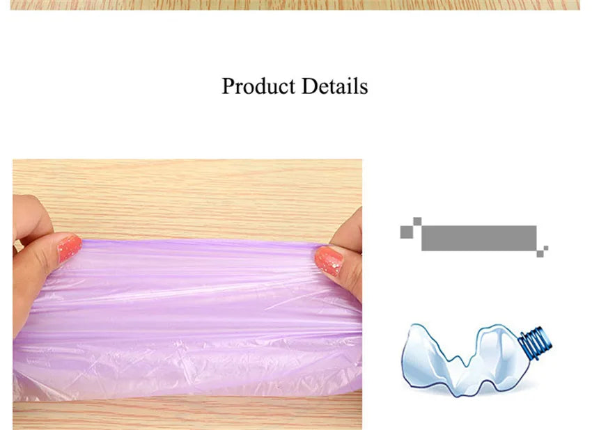 5 Rolls PE Disposable Trash Bags Rubbish Bags Colorful Garbage Bags Kitchen Living Room Sundries Rubbish Plastic Bags 45*50cm