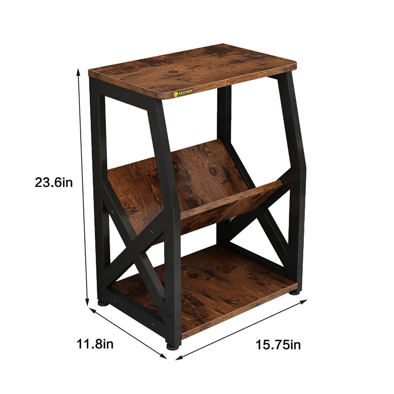 YQ FOREVER Side Table Sofa End Tables Industrial Style Small Lamp Accent Table for Living Room