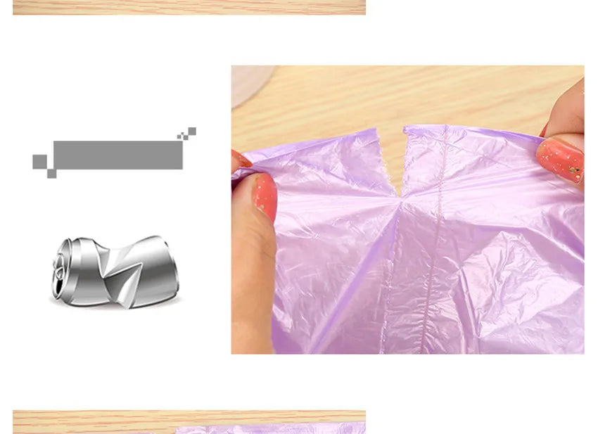 5 Rolls PE Disposable Trash Bags Rubbish Bags Colorful Garbage Bags Kitchen Living Room Sundries Rubbish Plastic Bags 45*50cm