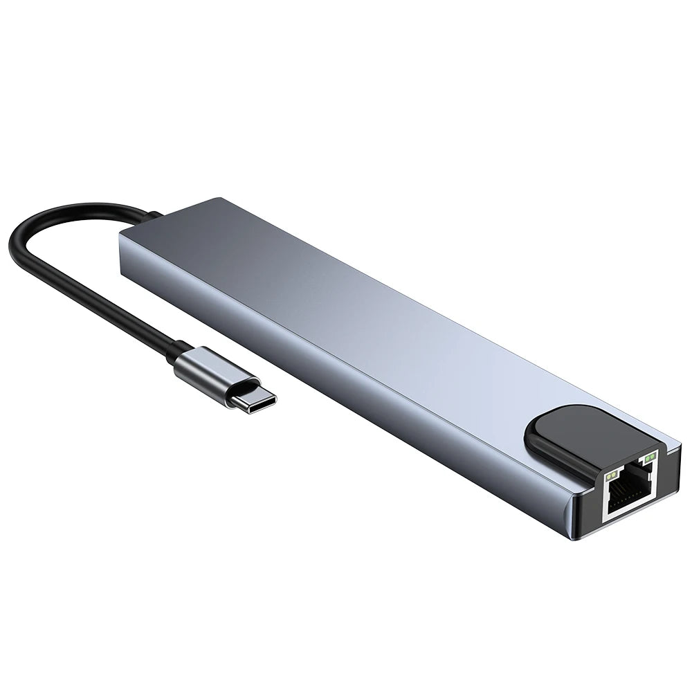 USB 3.0 Type C HUB USB C Docking Station to HDMI 4K 30HZ Type C to RJ45 100Mbps Ethernet Adapter VGA Extender Headphone PD 100W