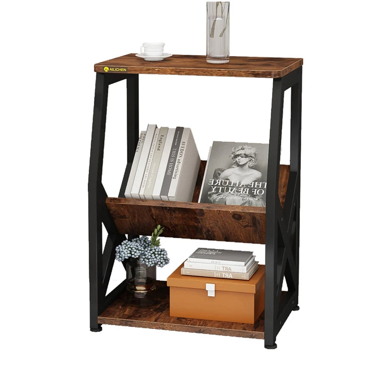 YQ FOREVER Side Table Sofa End Tables Industrial Style Small Lamp Accent Table for Living Room