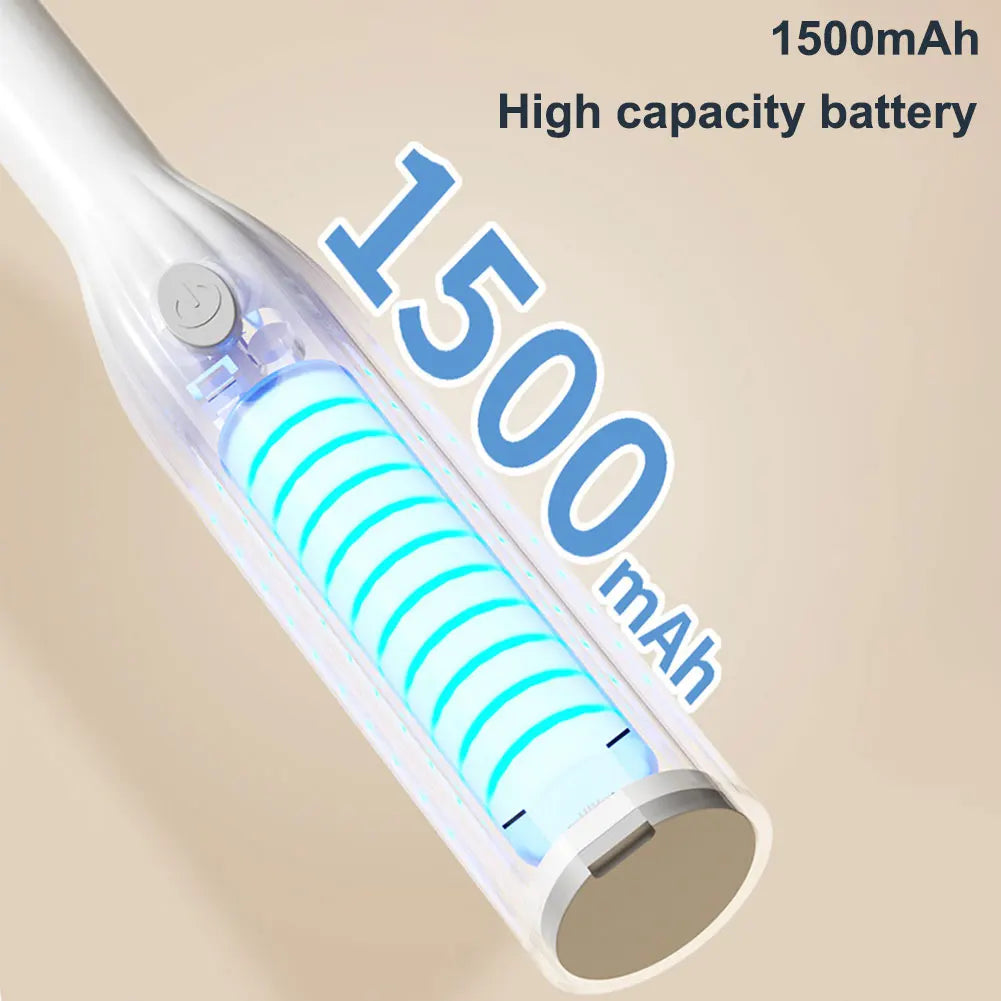 Electric Toilet Cleaner with Long Non-Slip Handle Toilet Brush and Holder Set Toilet Bowl Brush for RV Trailers Small Bathrooms