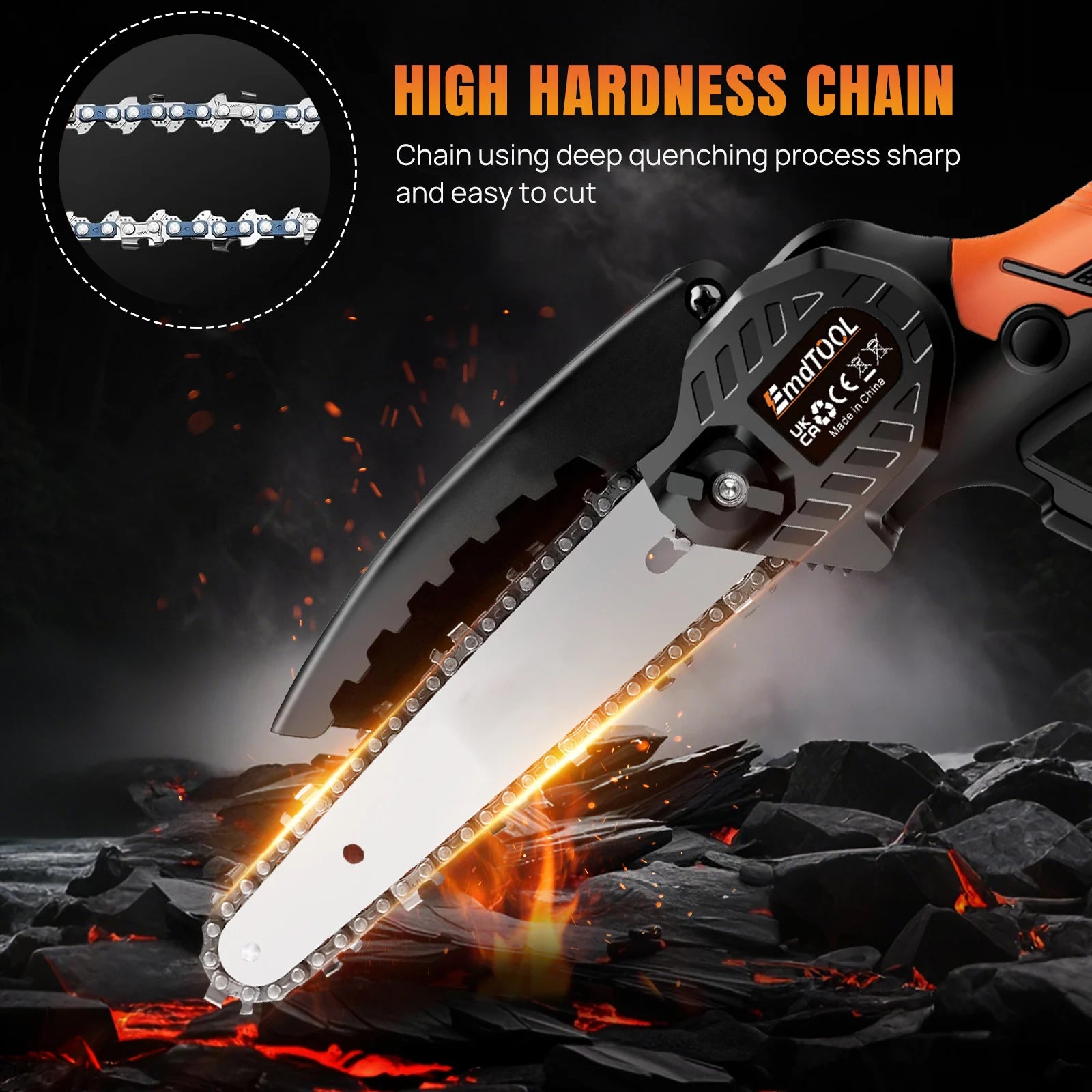 Mini Chainsaw Cordless 6 Inch with 1x1.5Ah Battery,21V Handheld Small Chain Saw for Wood Cutting Tree Trimming Gardening