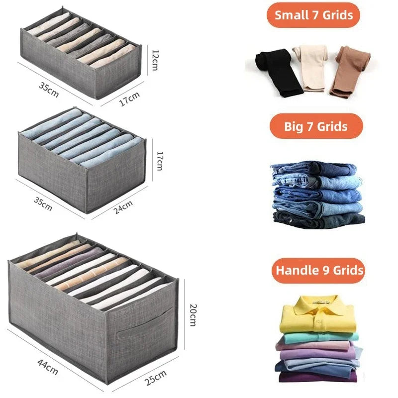 Pants Jeans Storage Box Drawers Organizer for Underwear Bra Socks Wardrobe Clothes Organizer Cabinet  T-Shirt Organizers storage