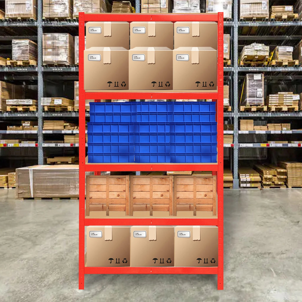 5 Tier Heavy Duty Galvanised Adjustable Shelf Racking Unit Storage Rack 875KG Capacity Metal Shelves Workshop, Shed, Office,Home