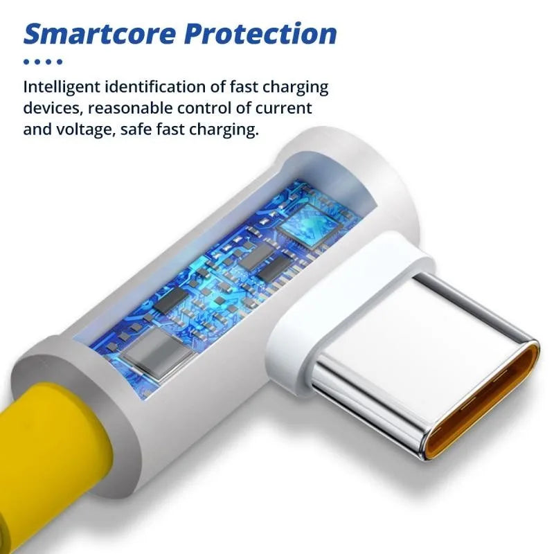 Original Xiaomi 120W 6A USB Super Fast Charger For Mi 12 11 POCO X5 X4 Pro Redmi Note 8 9 10 11 90 Degree Type C Charging Cable