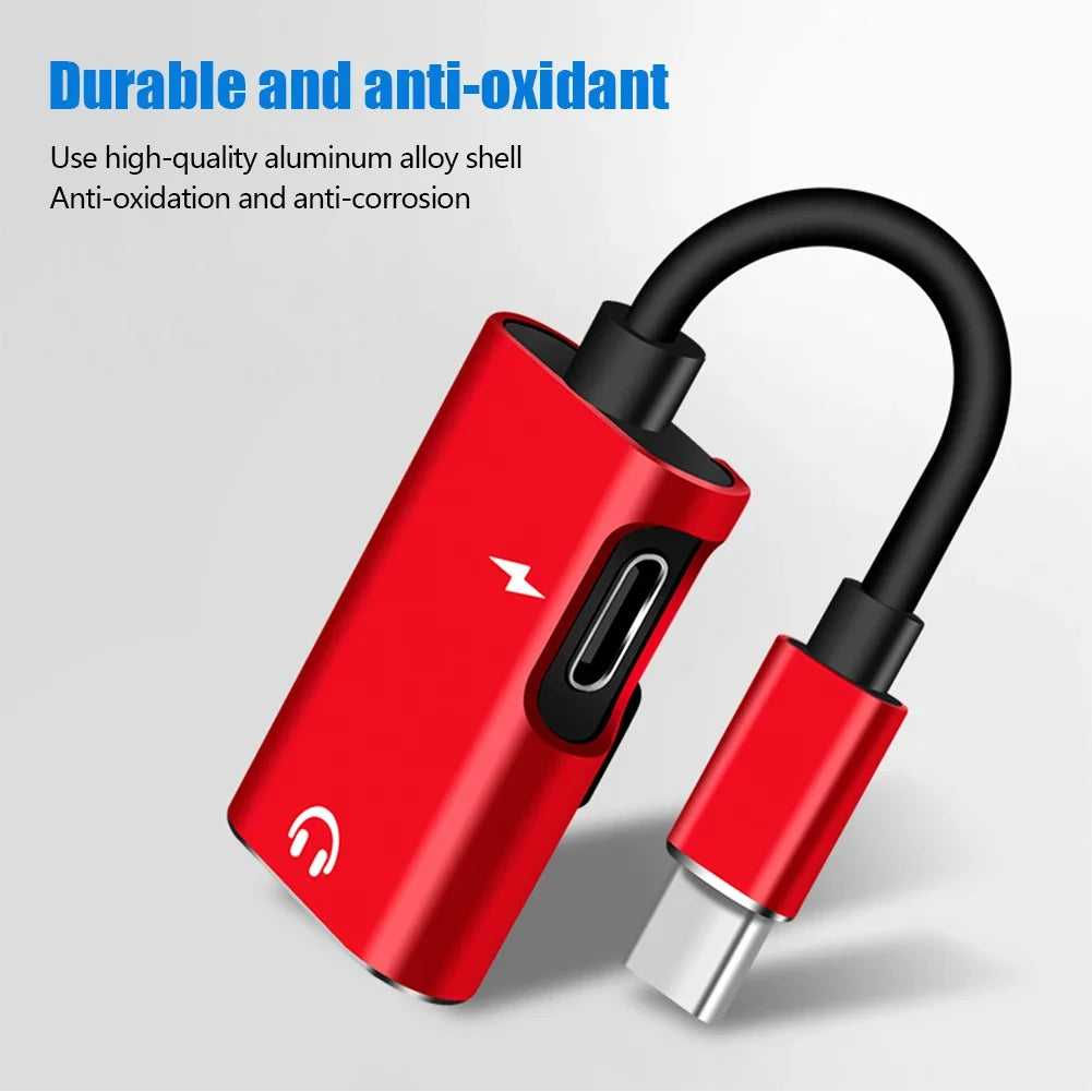 Type C To 3.5mm Jack Adapter For Xiaomi Huawei Type C Audio Splitter Headphone 3.5 Adapter Charger Usb-C Not For iPhone Samsung