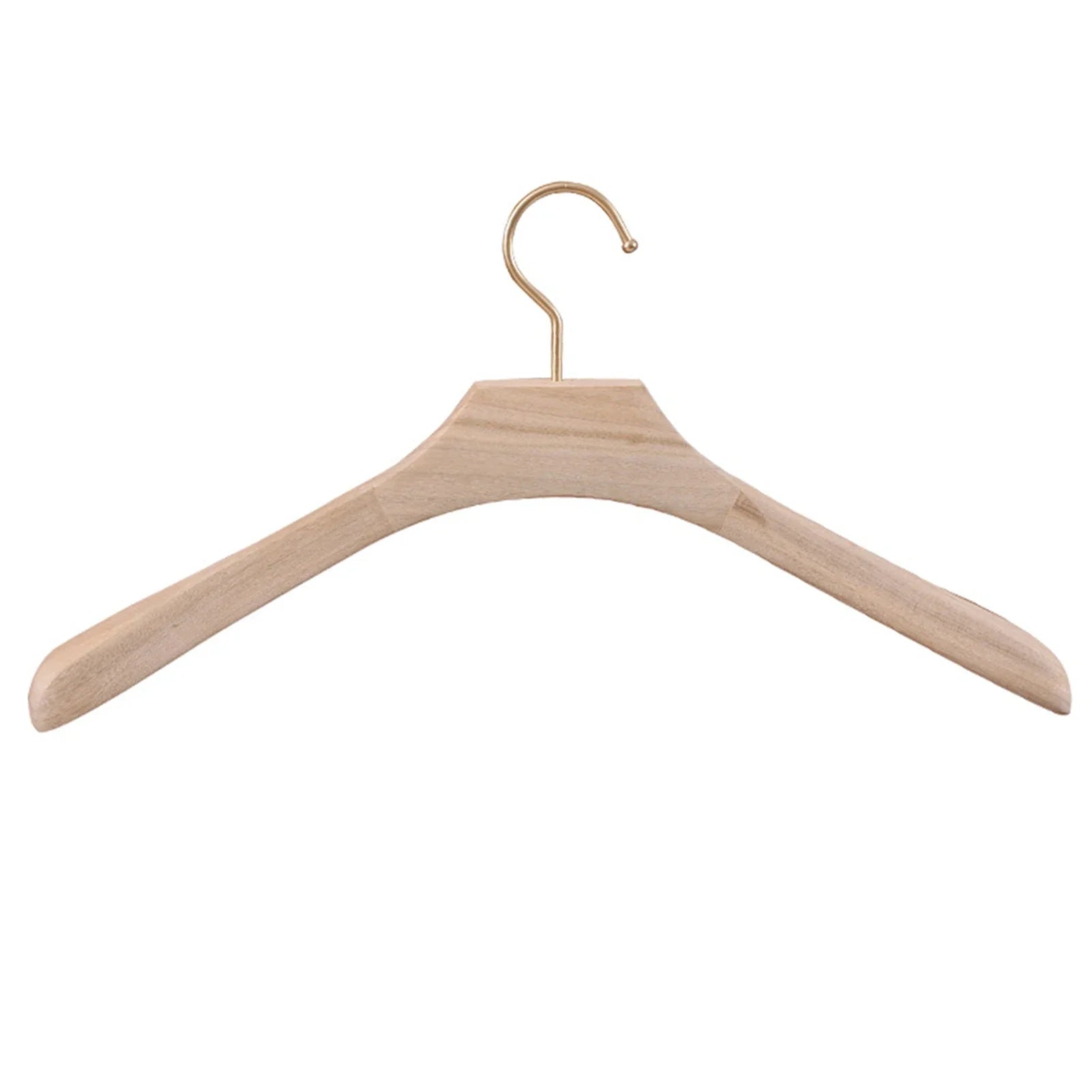 1pc Natural Camphor Wood Hanger Wardrobe Clothing Wide Shoulder Suit Clothes Hang Non-slip Clothes Rack 43x3cm