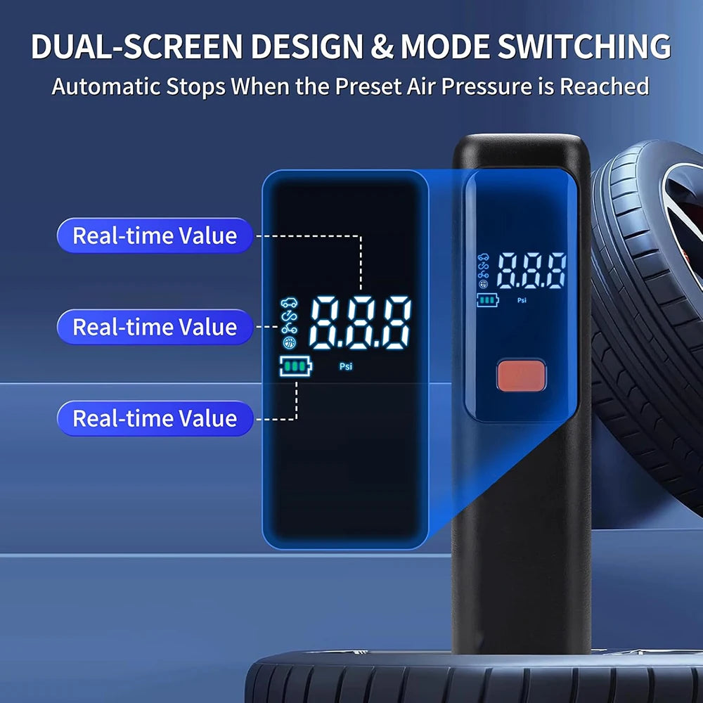 Wireless Air Pump 150psi Portable Electric Tire Inflator For Car Bicycle Motorcycle Air Compressor Injector Bike Accessories