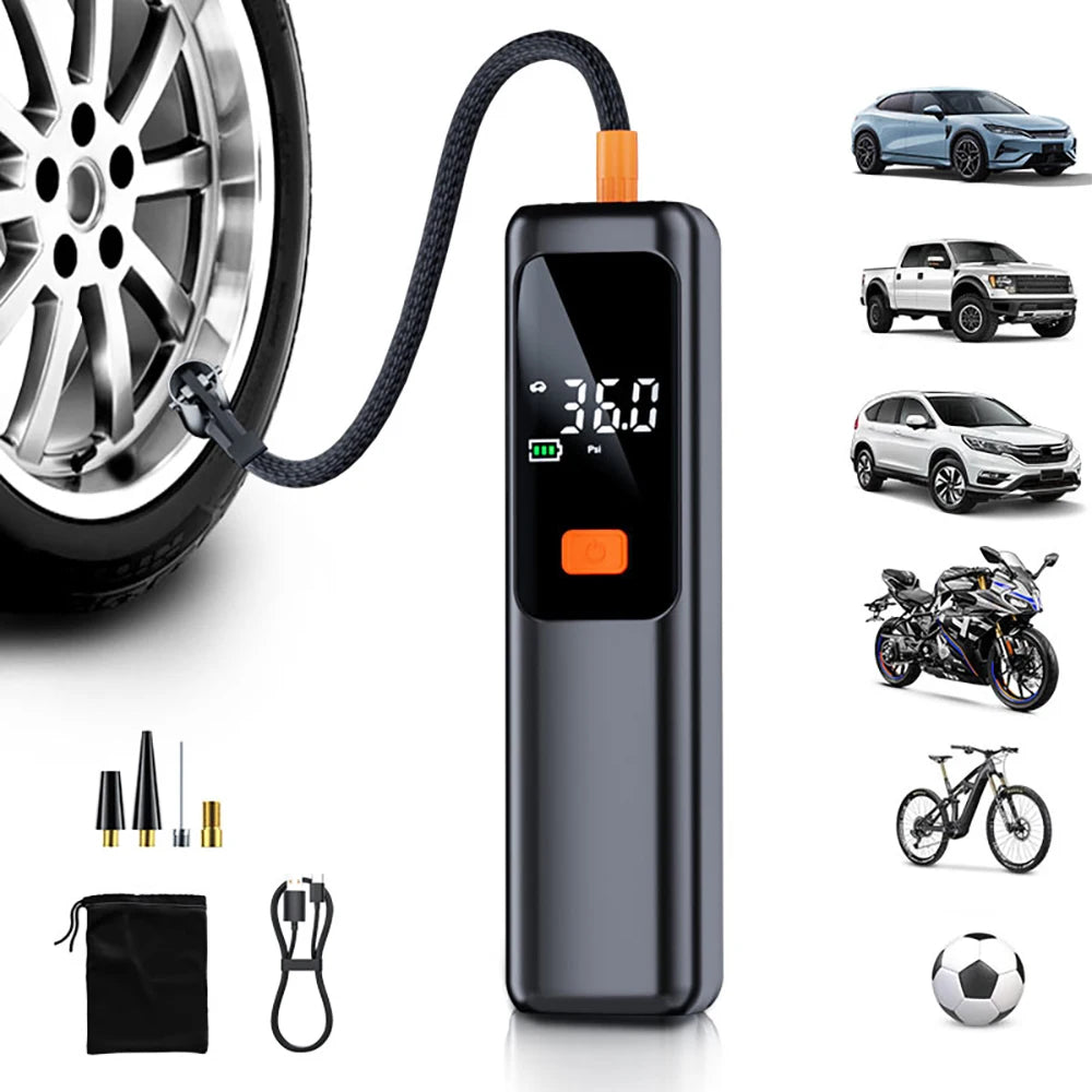 Wireless Air Pump 150psi Portable Electric Tire Inflator For Car Bicycle Motorcycle Air Compressor Injector Bike Accessories