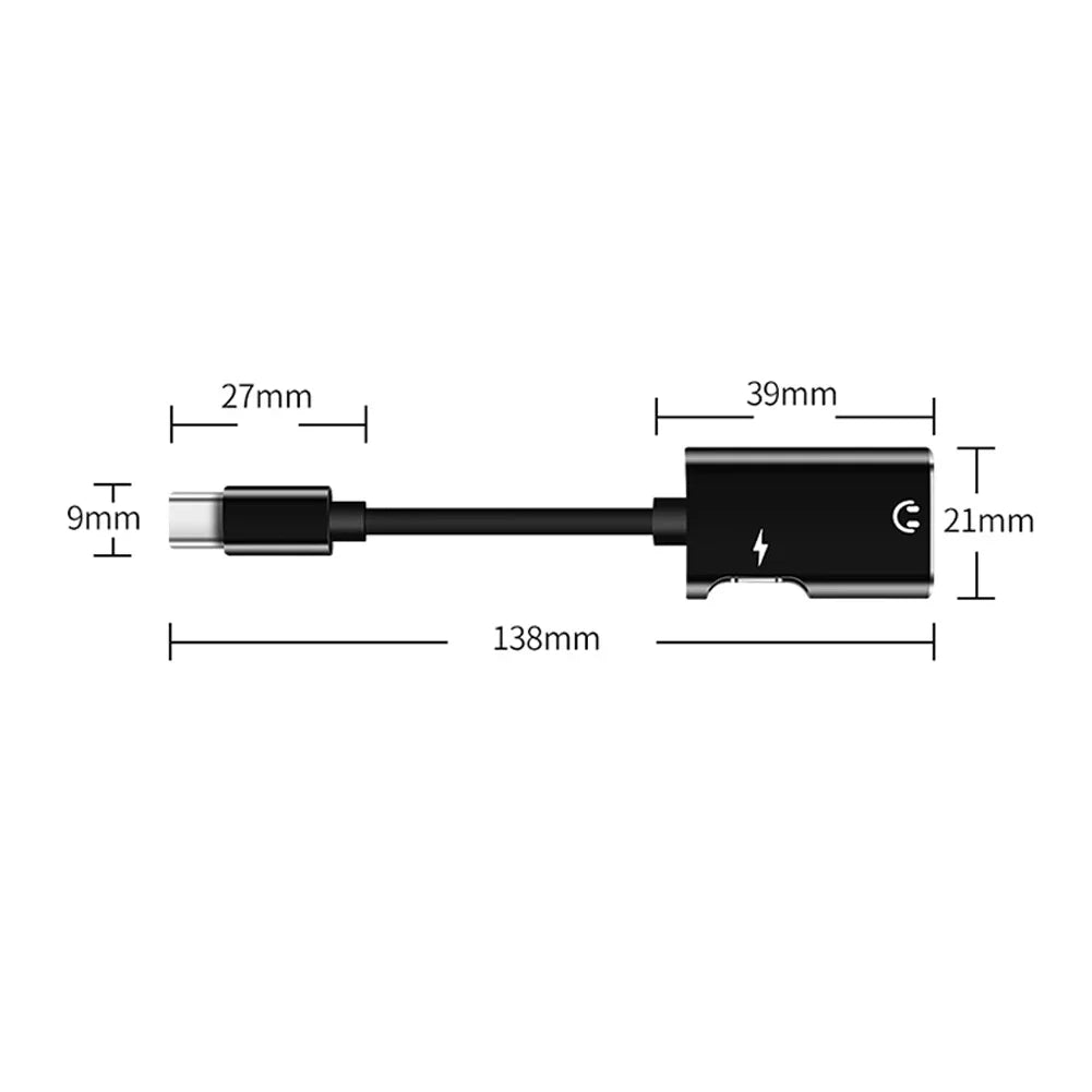 Type C To 3.5mm Jack Adapter For Xiaomi Huawei Type C Audio Splitter Headphone 3.5 Adapter Charger Usb-C Not For iPhone Samsung
