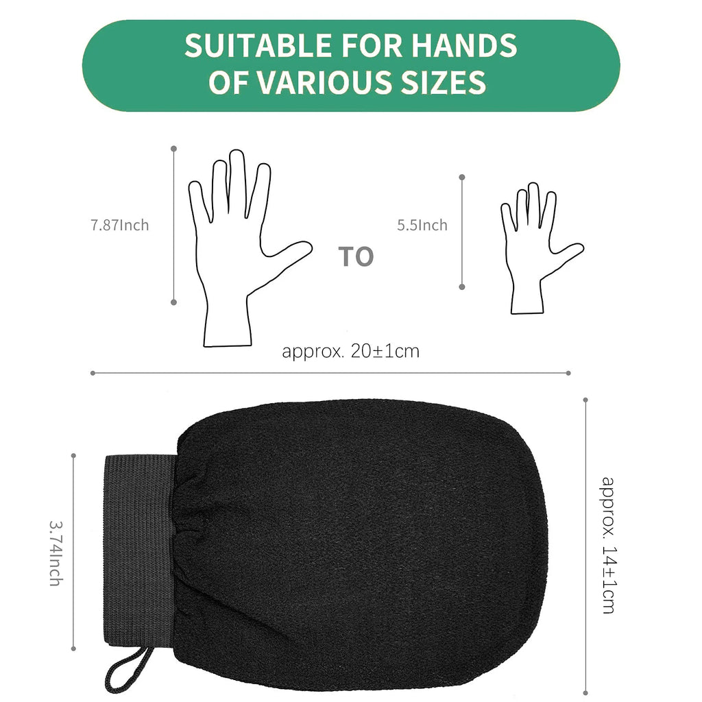 1pc Deep Exfoliating Mitt - 100% Viscose Fiber Scrub Glove for Cleaning Skin and Sloughing Off Dead Skin and Dirt