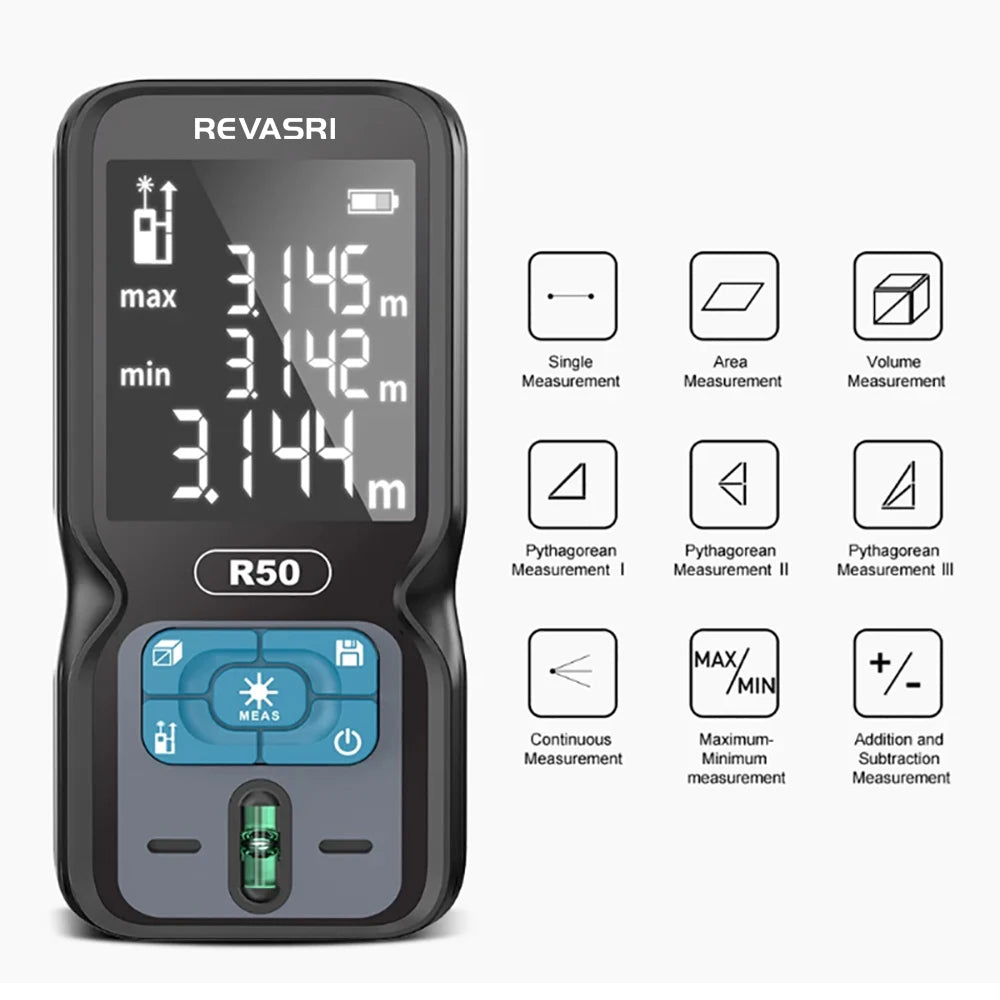 Laser Distance Meter 50M/80M/120M Rangefinder Profesional Meter Laser Measurement Tool Laser Range Finder Ruler Test Tool