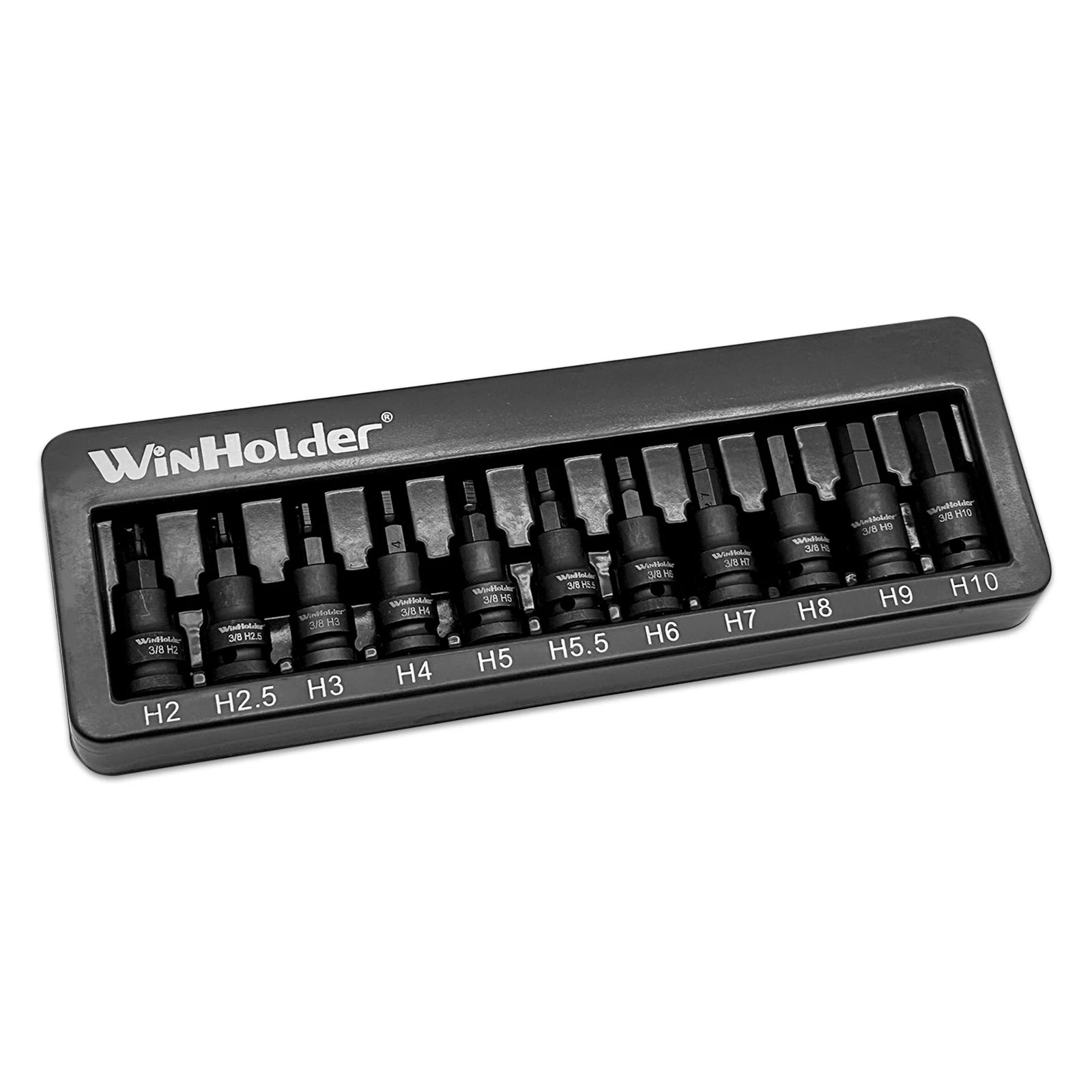 WinHolder 31PCS IMPACT Hex Torx Spline Bit Sockets 3/8"Drive Short Reach Allen Star HEX Chromium-Vanadium 3 Sets