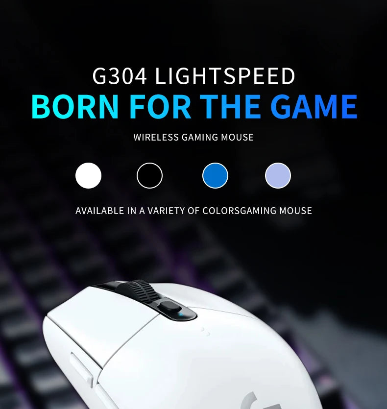 Logitech G304/G402/G203 Lightspeed Wireless Gaming Mouse, 12000 DPI, 6-button silent operation, strong Bluetooth headset support