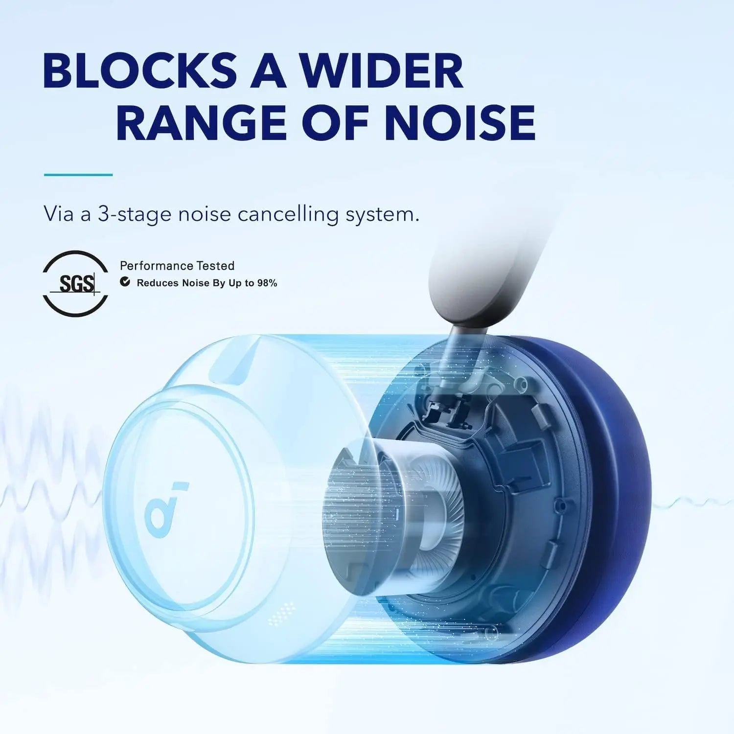 soundcore by Anker Space Q45 Adaptive Noise Cancelling Headphones, Reduce Noise By Up to 98%, Ultra Long 50H Playtime, App Contr
