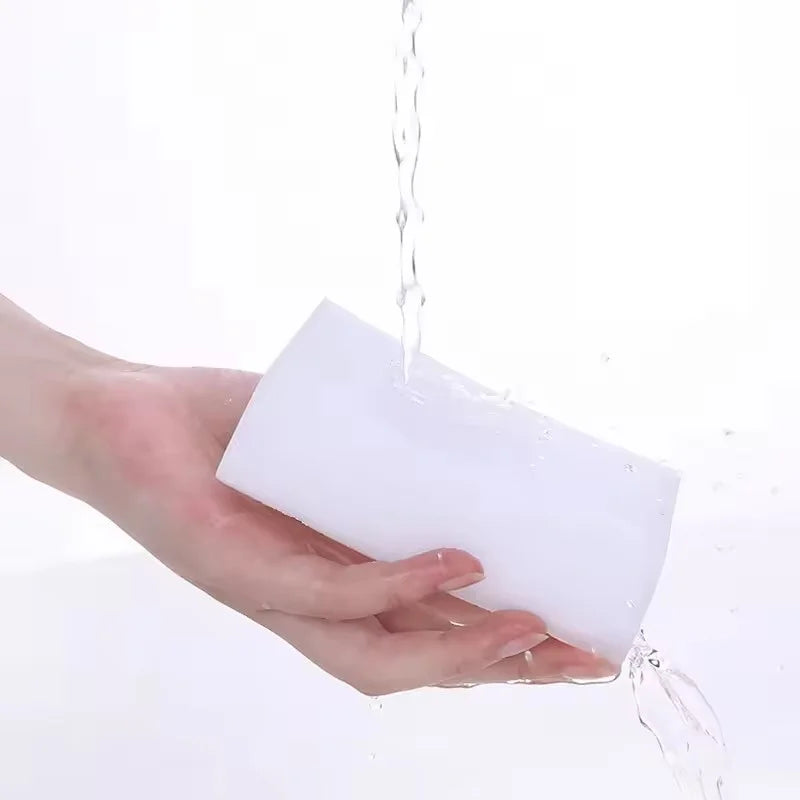 100Pcs Magic Sponge Cleaner Melamine Foam Scrubber Scouring Pad for Kitchen Bathroom Stain Remover Household Cleaning Tools