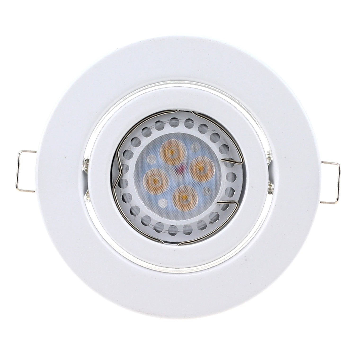 Metal Round GU10 MR16 GU5,3 Recessed Downlight LED Fitting Ceiling Spot Lights Frame Suit Dia100mm Bulbs Lamp Socket Holder