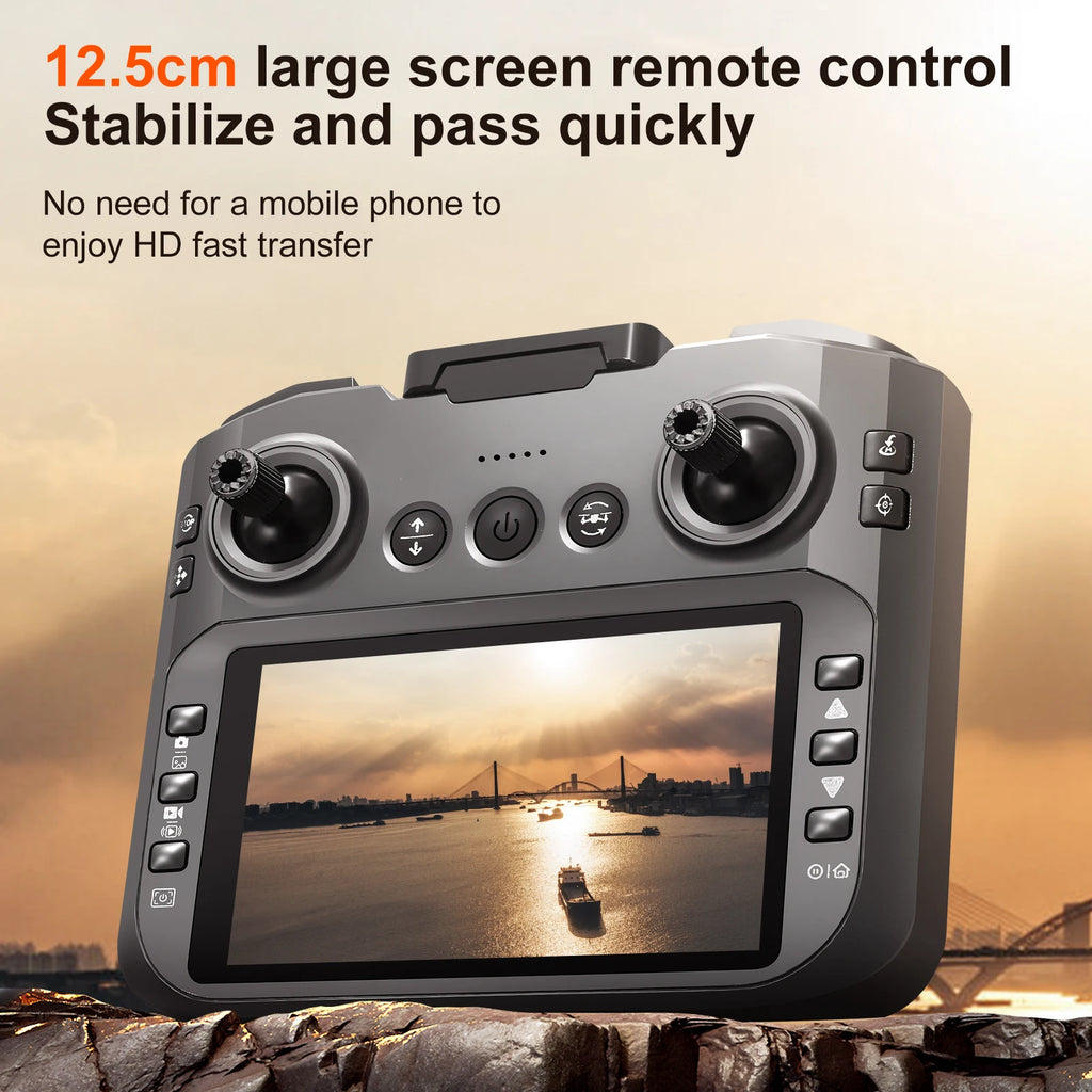New S156 Quadcopter Aircraft Drone 8K Professional Camera Drone 5G WIFI FPV 4.5 Inch Large Screen Remote Control RC Dron Boy Toy