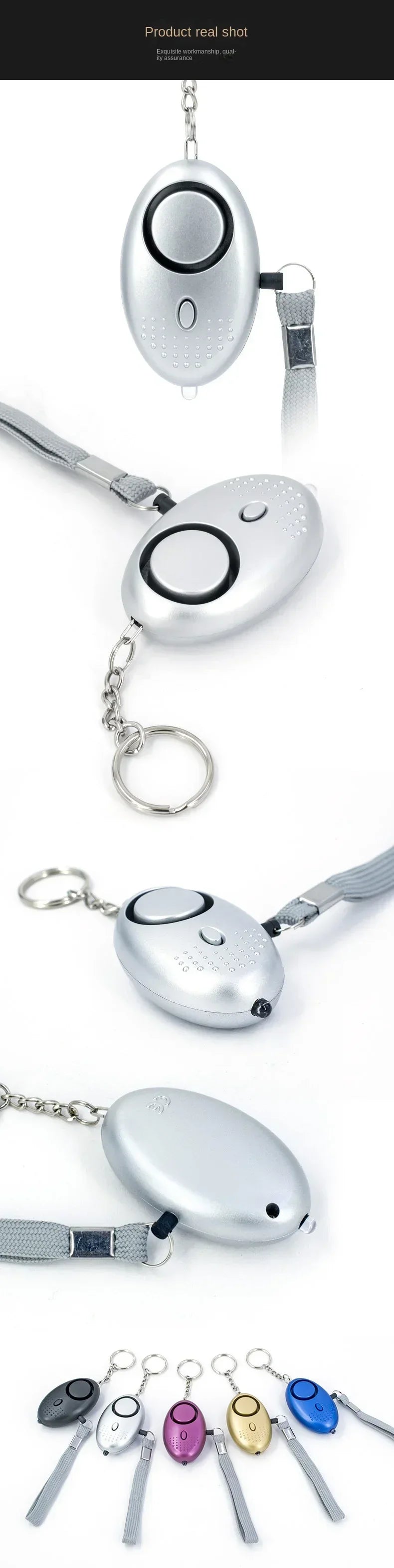 130db Self Defense Alarm Anti-wolf Girl Child Women Security Protect Alert Personal Safety Scream Loud Emergency Alarm Keychain