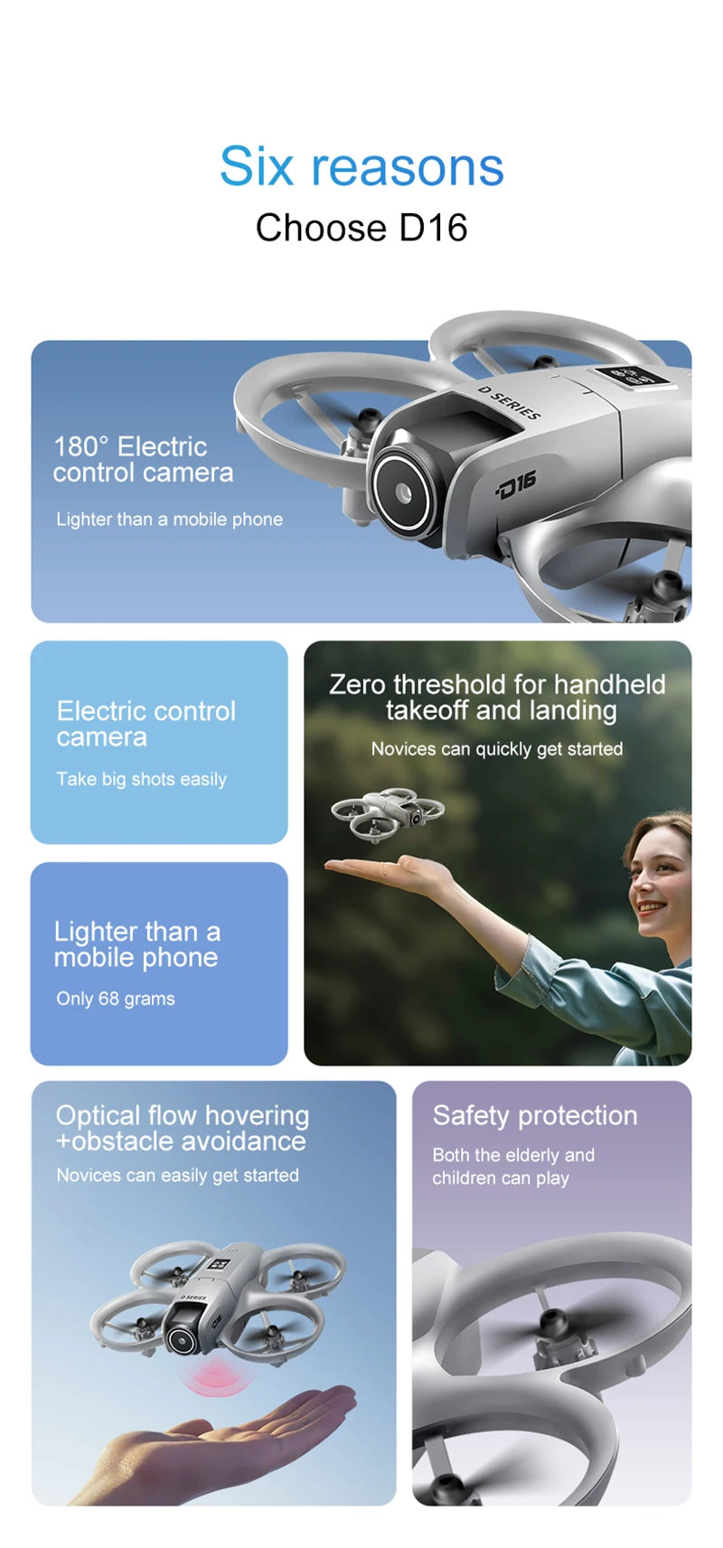 D16 Drone Mini Dual Camera 8K Aerial HD Profesional Helicopter GPS Positioning Avoidance Bushless Motor Drone UAV Universal