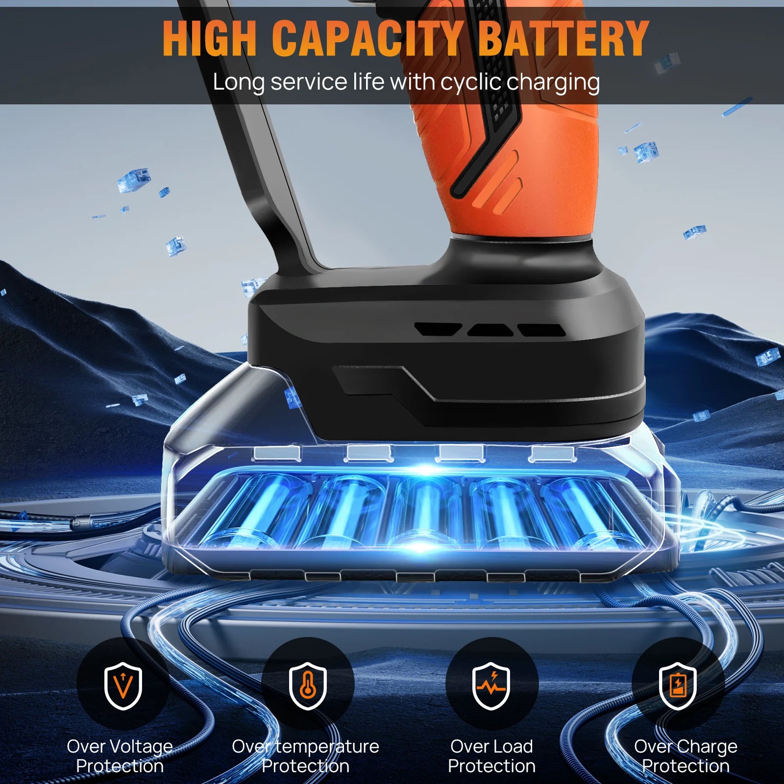 Mini Chainsaw Cordless 6 Inch with 1x1.5Ah Battery,21V Handheld Small Chain Saw for Wood Cutting Tree Trimming Gardening