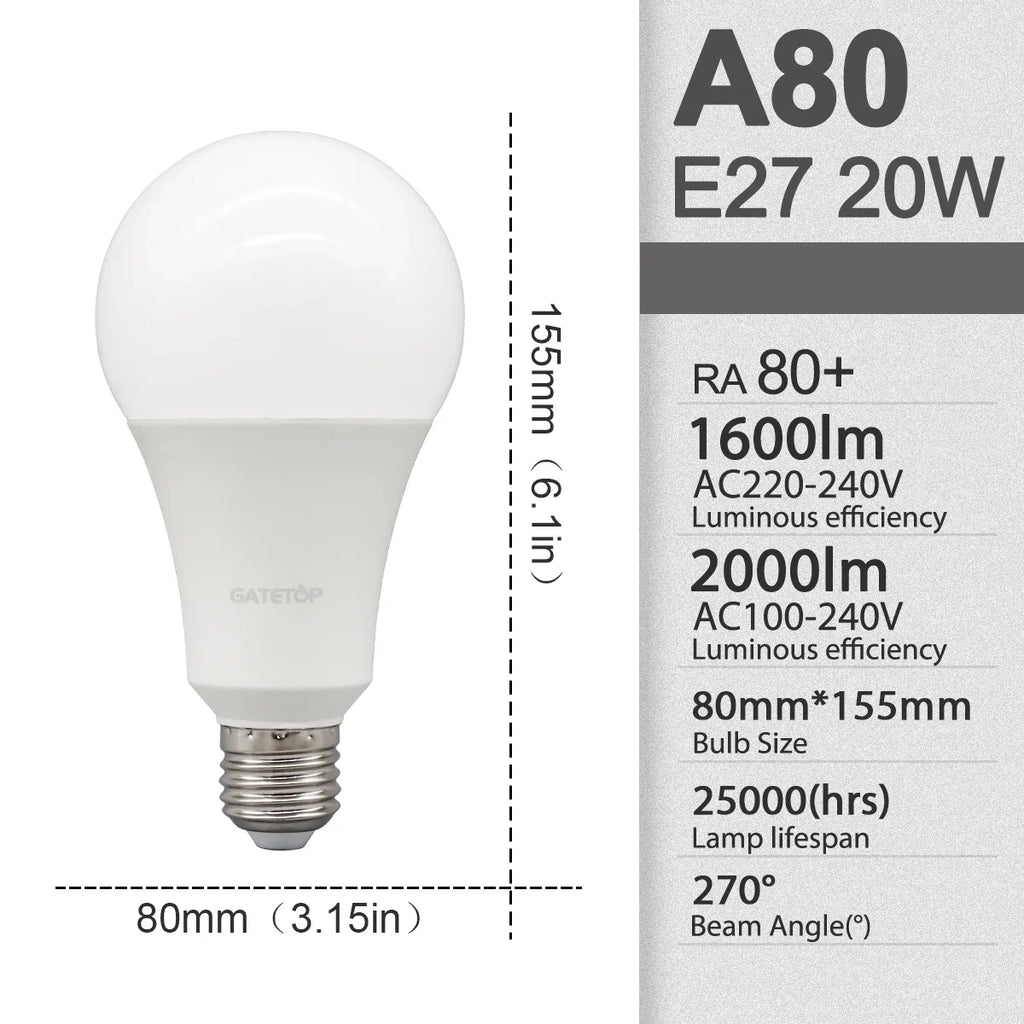 10pcs/lot LED bulb E27 AC 110V 220V 3W 8W 9W 12W 15W 18W 20W 24W LED A60 G45 lamp Saving Cold Warm White Bulbs for Home Light