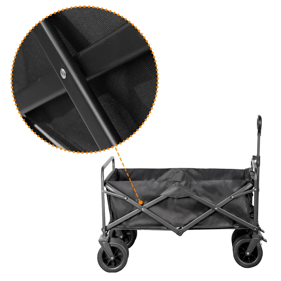 Big Tank Wheels Large Capacity Foldable Cart 500lbs Beach Wagon for Sand Garden Outdoor Picnic Collapse Shopping Trolleys Cart