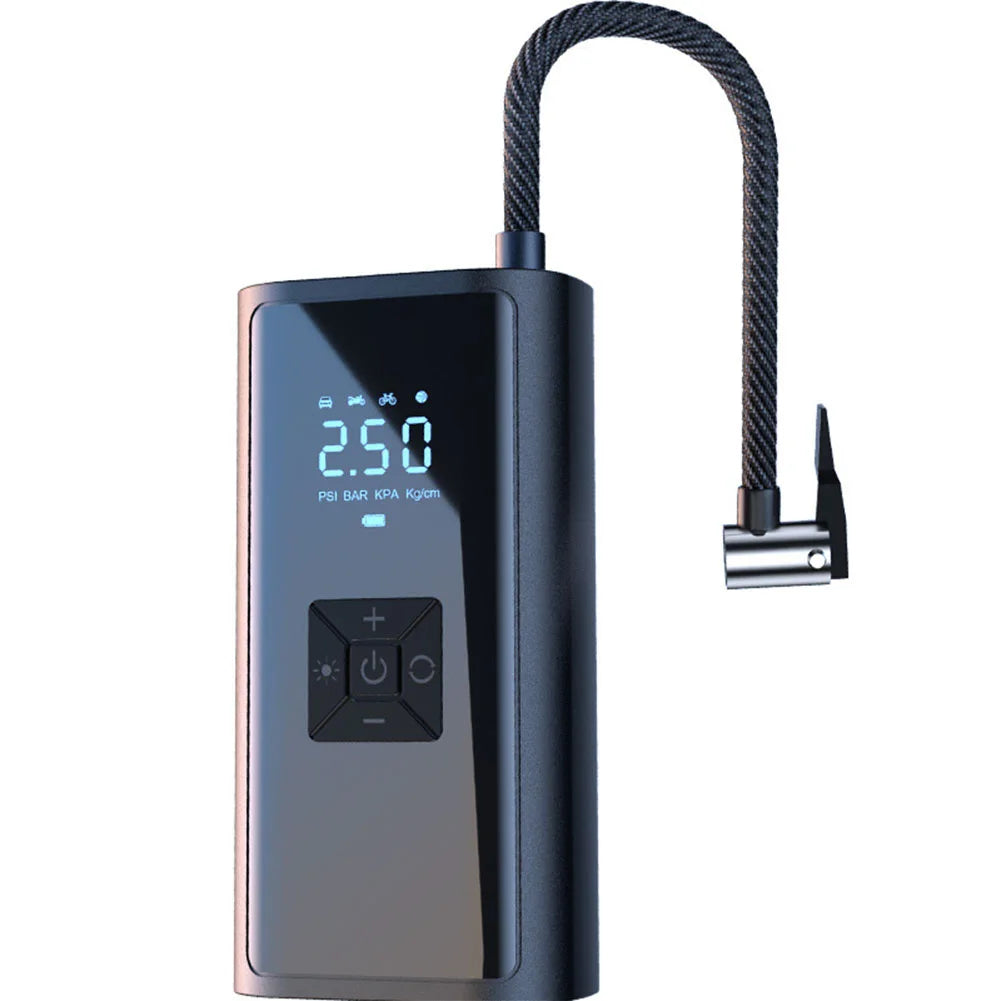 Electric Tire Pump with LED Light Portable Car Inflator Pump LCD Display Car Tire Inflator for Automobile Bicycle Ball