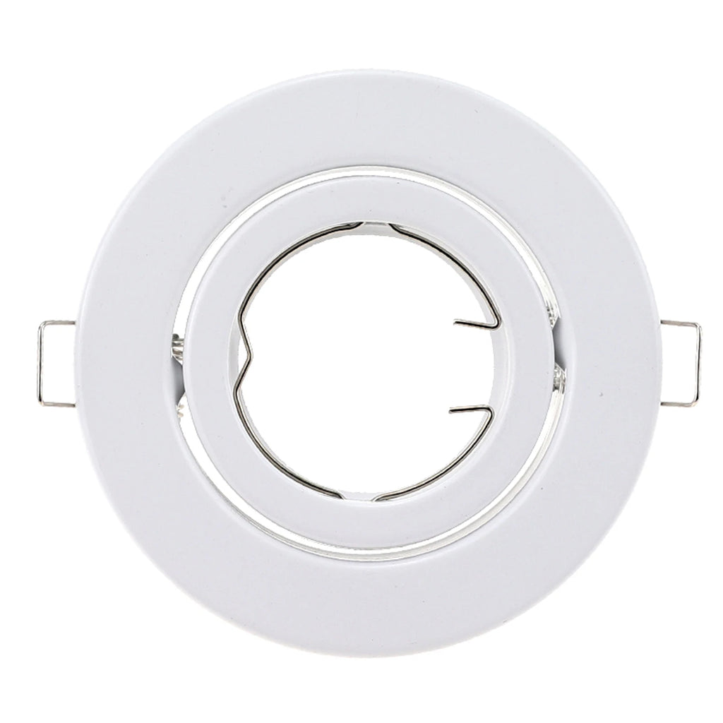 Metal Round GU10 MR16 GU5,3 Recessed Downlight LED Fitting Ceiling Spot Lights Frame Suit Dia100mm Bulbs Lamp Socket Holder