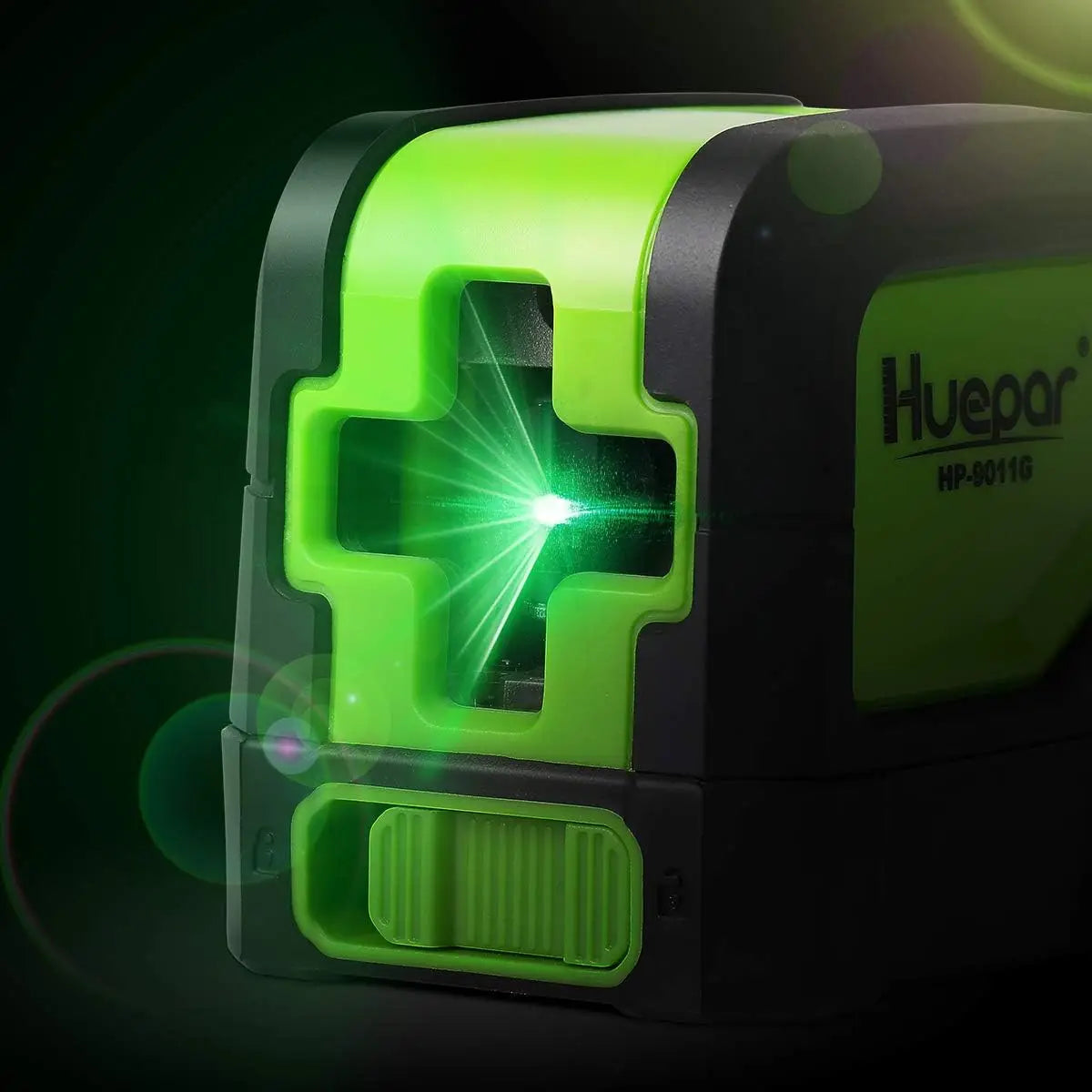 Huepar 9011G 2 Lines Laser Level Self Levelling (4 degrees) Green Beam Laser Horizontal & Vertical Cross-Line with Magnetic Base
