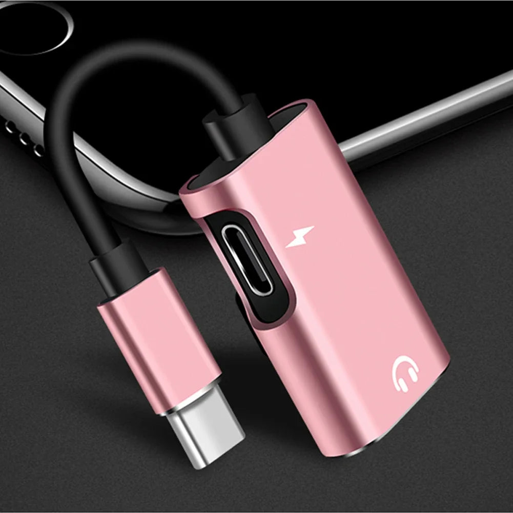 Type C To 3.5mm Jack Adapter For Xiaomi Huawei Type C Audio Splitter Headphone 3.5 Adapter Charger Usb-C Not For iPhone Samsung