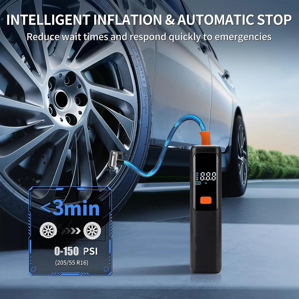 Wireless Air Pump 150psi Portable Electric Tire Inflator For Car Bicycle Motorcycle Air Compressor Injector Bike Accessories