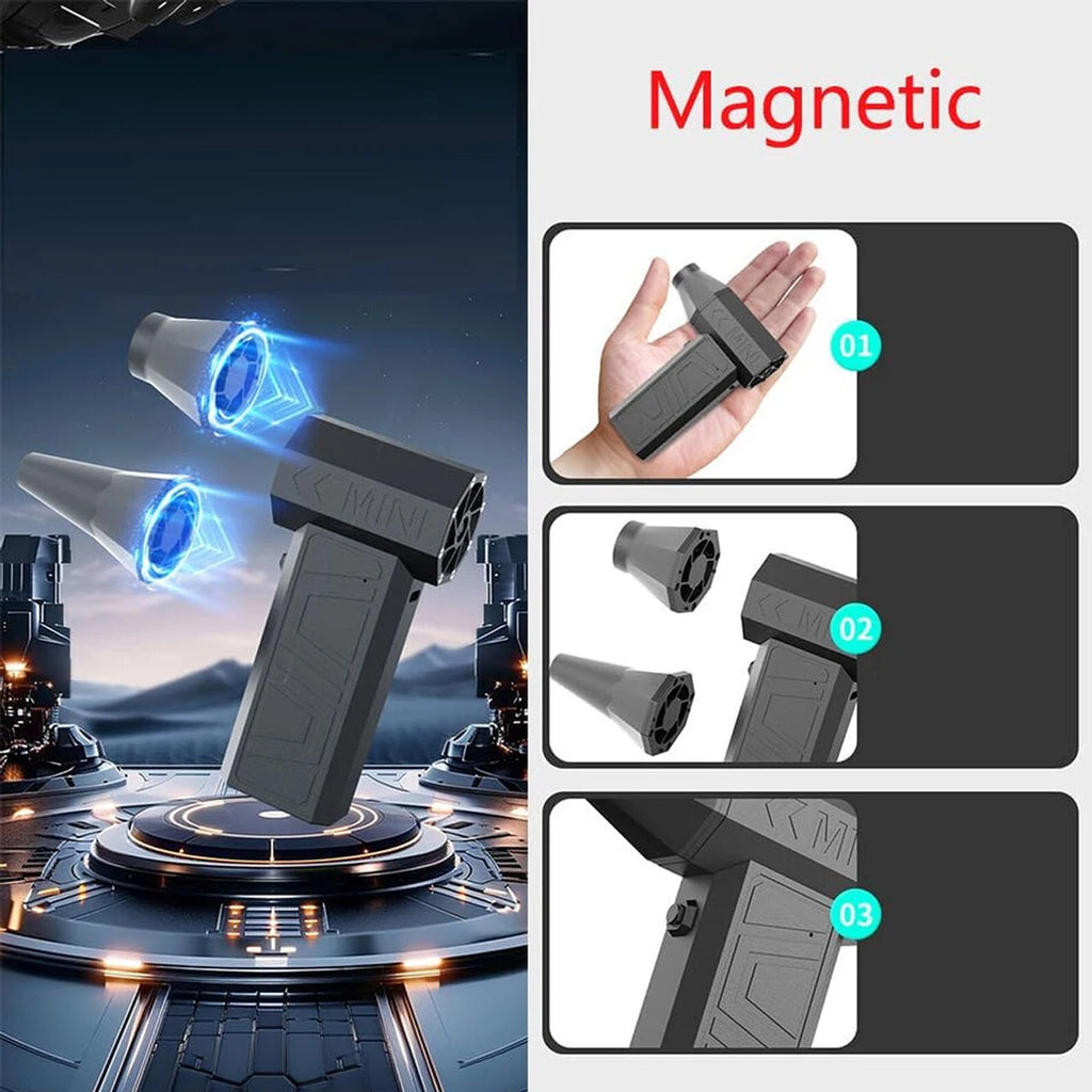 130,000RPM Air Blower Turbo Super Jet Fan USB Electric Power Handheld Mini Dust Cleaner 3High Speed Duster Gun Cleaning Tool