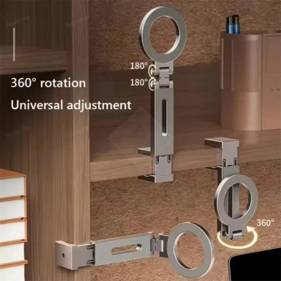 Adjustable Universal Magnetic Phone Holder Travel Essentials Flexible Rotation Hands-Free Airplane Phone Mount Seat Phone Stand