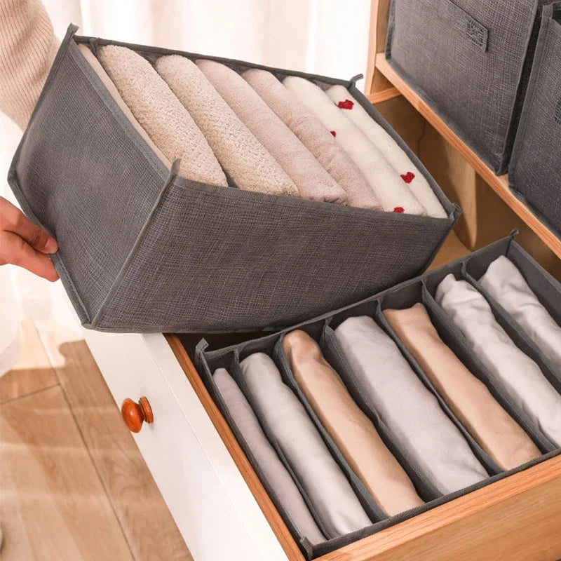 Pants Jeans Storage Box Drawers Organizer for Underwear Bra Socks Wardrobe Clothes Organizer Cabinet  T-Shirt Organizers storage