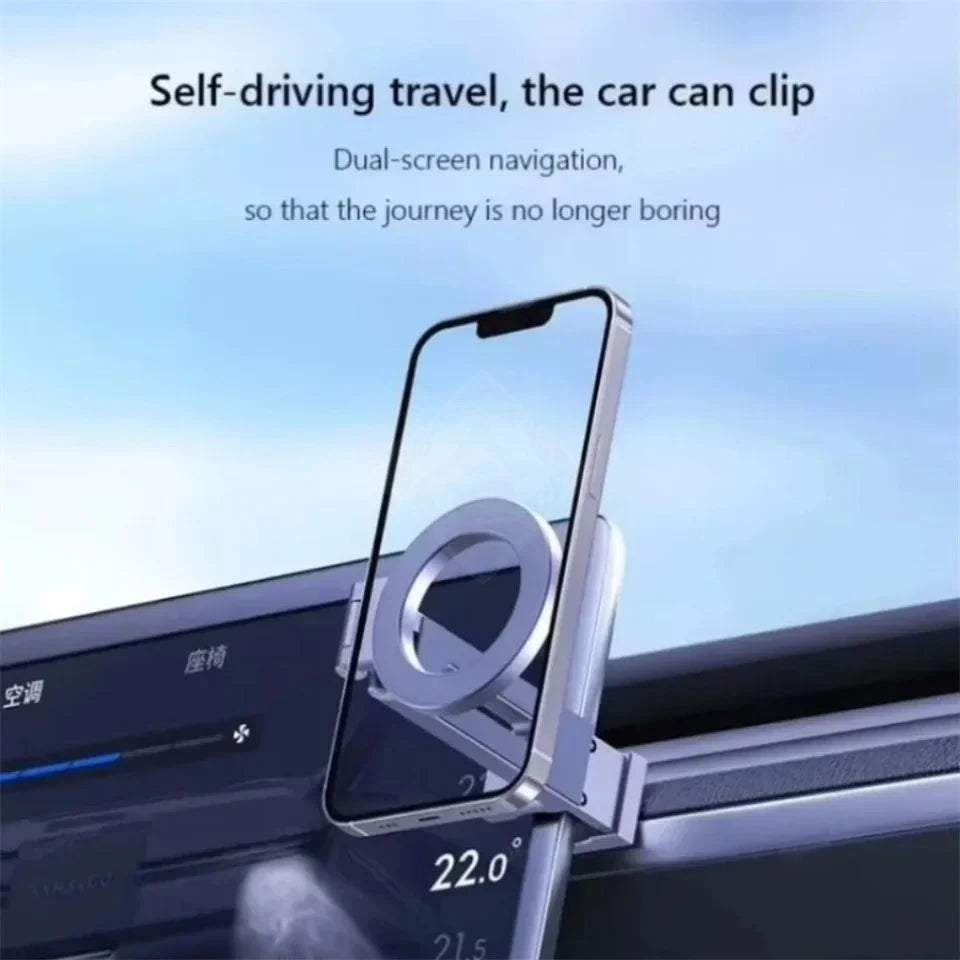 Adjustable Universal Magnetic Phone Holder Travel Essentials Flexible Rotation Hands-Free Airplane Phone Mount Seat Phone Stand