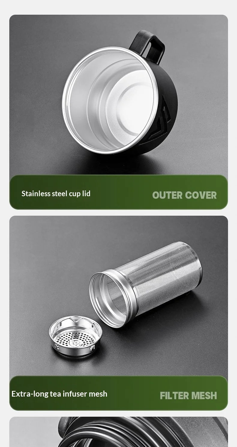 Leak Proof Insulated Travel Bottle 2L Large Capacity 316 Stainless Steel Large Capacity Vacuum Flask with Handle for Outdoor Gym
