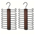 1 Wooden Tie Storage Rack with 360 Degree Rotation, Vintage Tie with Closet To Save Space Rack with 20 Anti Slip Hanging Grooves