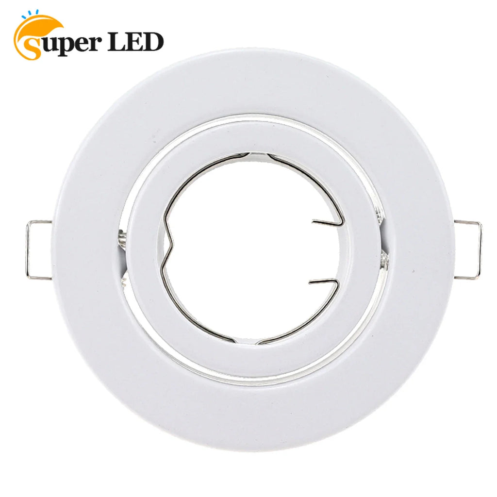 Metal Round GU10 MR16 GU5,3 Recessed Downlight LED Fitting Ceiling Spot Lights Frame Suit Dia100mm Bulbs Lamp Socket Holder