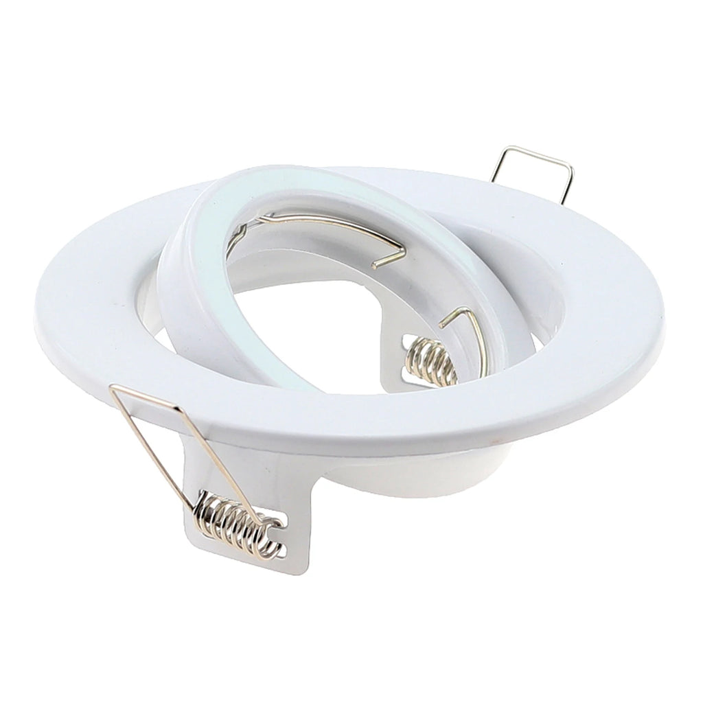 Metal Round GU10 MR16 GU5,3 Recessed Downlight LED Fitting Ceiling Spot Lights Frame Suit Dia100mm Bulbs Lamp Socket Holder