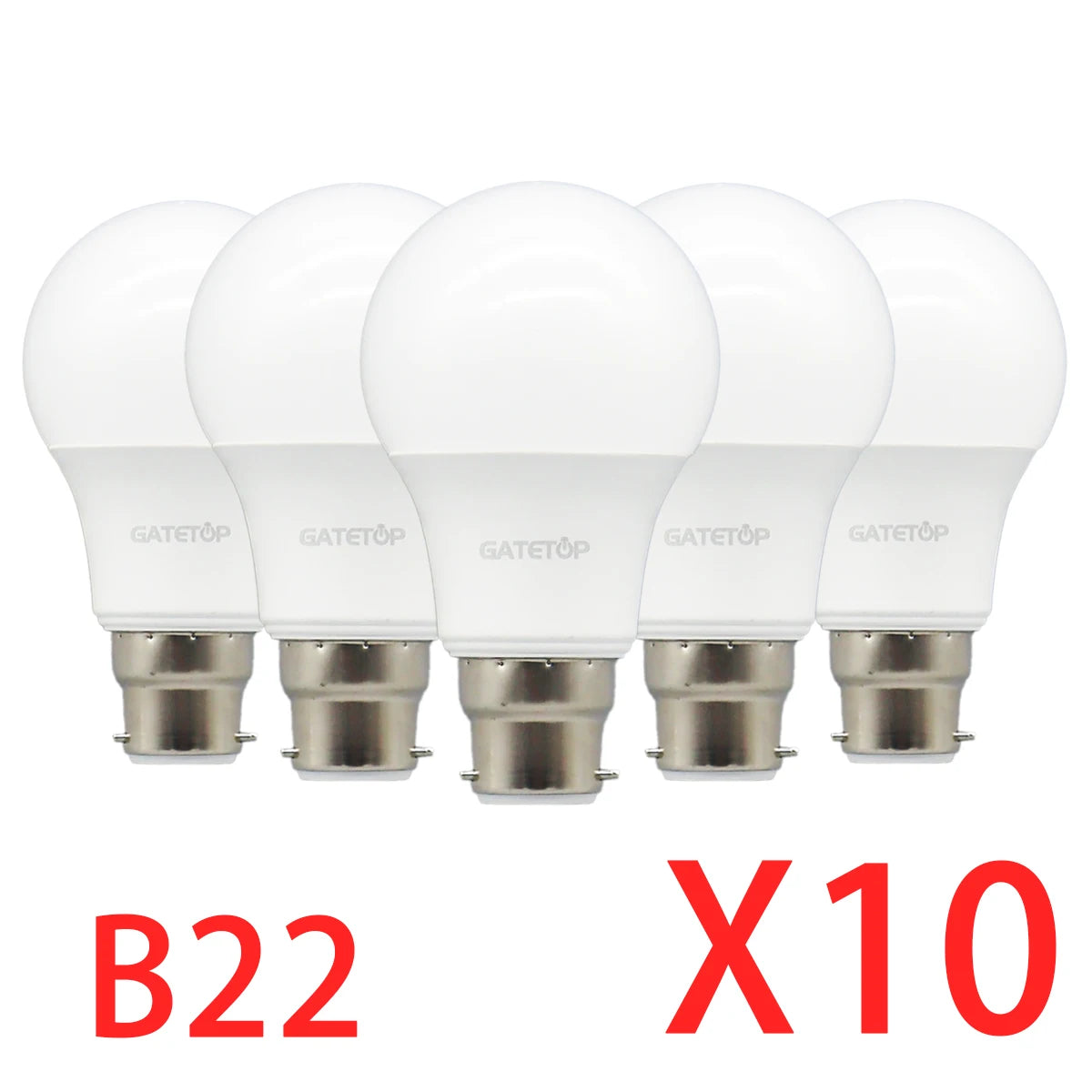 10Pack B22 LED bulb Lamp 220V 110V No flicker 8W 9W 12W 18W 24W Hight birght Warm lighting for home derection