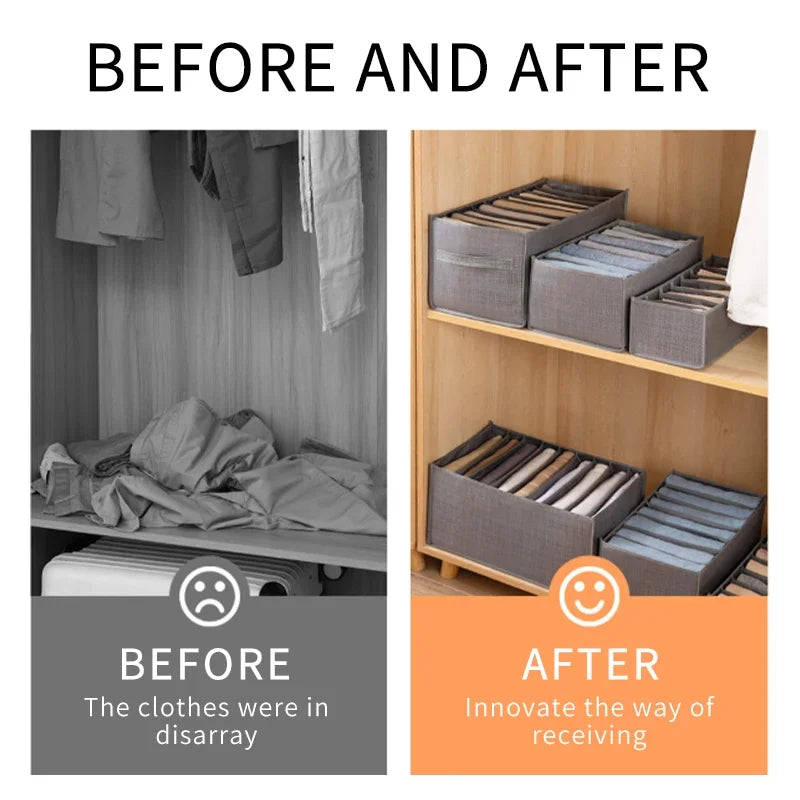 Pants Jeans Storage Box Drawers Organizer for Underwear Bra Socks Wardrobe Clothes Organizer Cabinet  T-Shirt Organizers storage