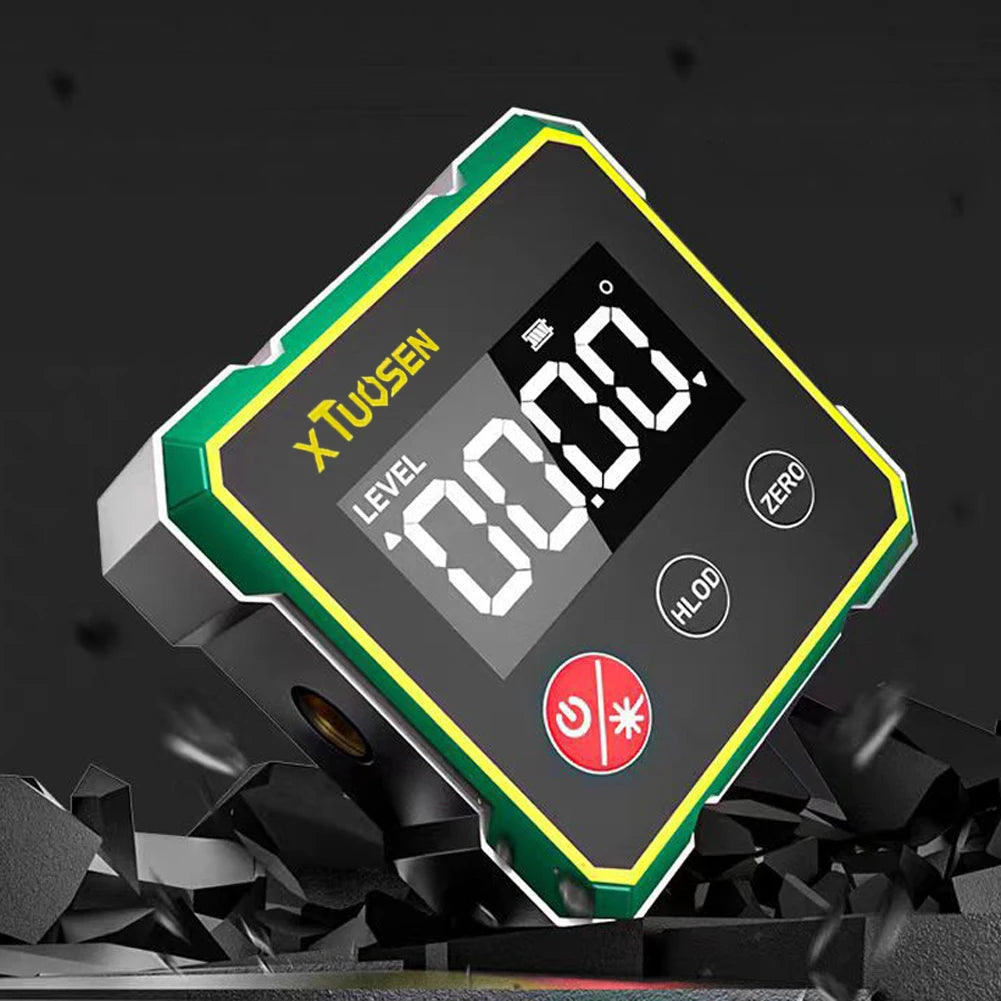 Digital Magnetic Inclinometer Protractor 360° LCD Level Angle Gauge Precision Measuring for Woodworking Table Saw Metalworking ﻿