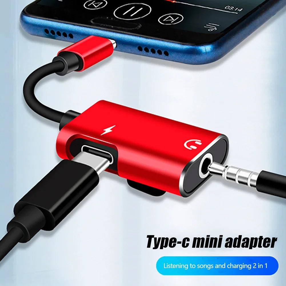 Type C To 3.5mm Jack Adapter For Xiaomi Huawei Type C Audio Splitter Headphone 3.5 Adapter Charger Usb-C Not For iPhone Samsung