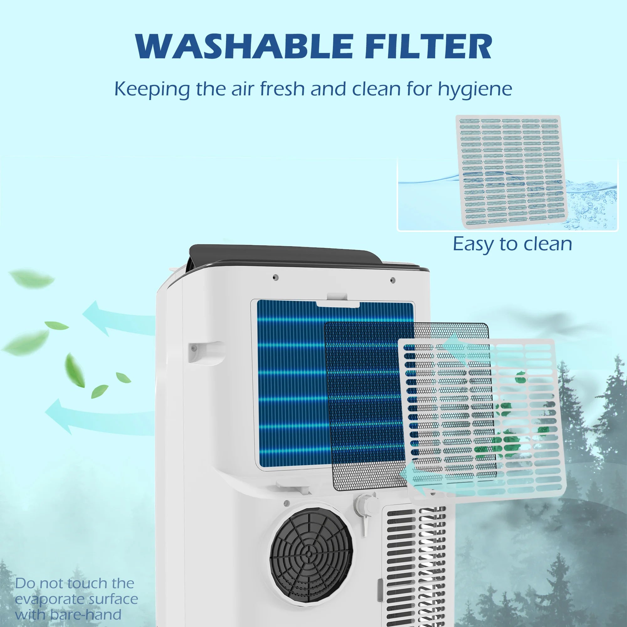 HOMCOM 14000 BTU Portable Air Conditioner Unit with WiFi Smart App, 35m²